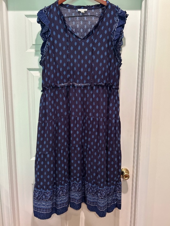 beachlunchlounge Dresses & Skirts - Beachlunchlounge Blue Multi Boho Kalia Dress XXL